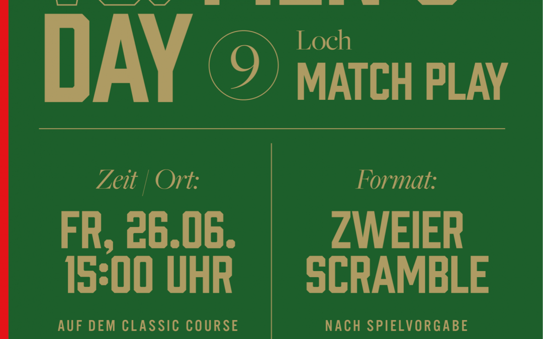 LADIES vs. MEN’S DAY am 26.06.2020 – Anmeldung ab sofort möglich!