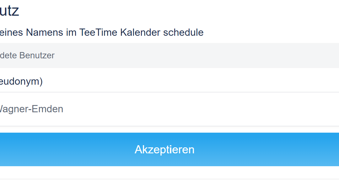 Hinweise zur Startzeitenbuchung für freies Spiel