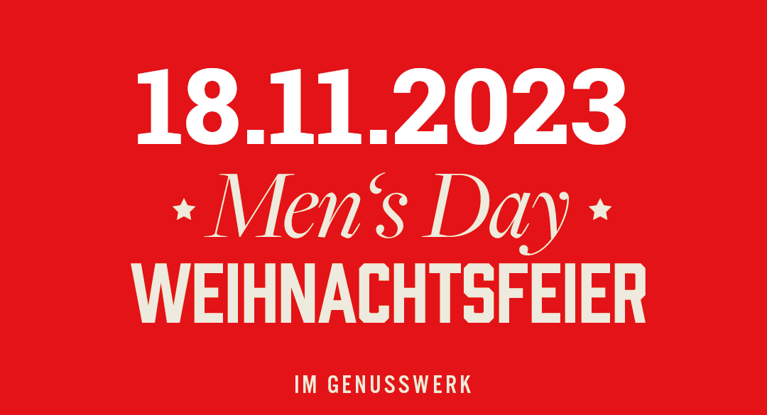 Anmeldefrist zur MEN’S DAY Weihnachtsfeier am 18.11. verlängert